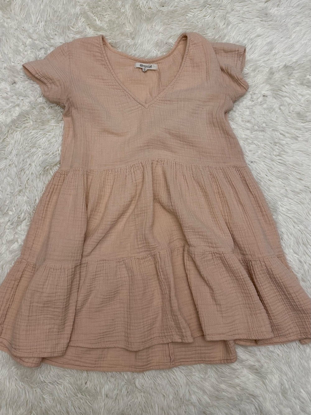Rip Curl Blush Tiered Cotton Gauze Dress